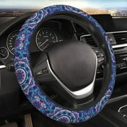 Pink Steering Wheel Cover Women Cute Elastic Strawberry Car Accessories Universal 15 inch Anti-Slip Breathable and Sweat Steering Wheel Cover Absorption Fit Auto Truck SUV